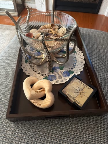 Customer photo review of Romantic Couple - Personalized Infinity Heart Sculpture