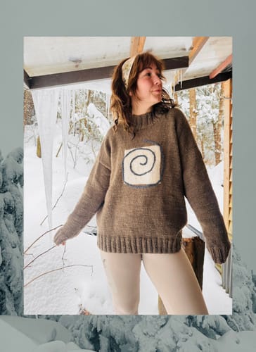 Customer photo review of Heritage Spiral Knit Sweater