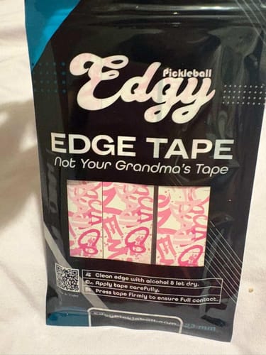 Customer photo review of Pink Graffiti Edge Tape (3 pack) - Pickleball Paddle Edge Tape