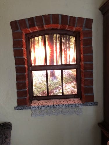 Customer photo review of Canvalight® Leuchtbild | Blühender Wald bei Sonnenaufgang | Hochformat