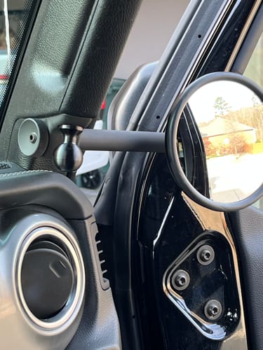 Customer photo review of A-PILLAR SIDE MIRRORS Set FOR 2018 - 2023 JEEP WRANGLER JL & GLADIATOR - CMM OFFROAD