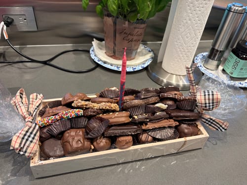 Customer photo review of Gourmet Chocolate Gift Crates