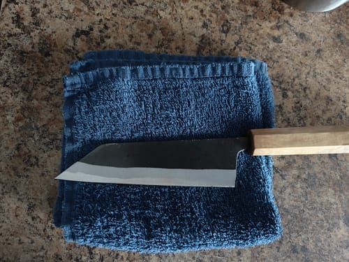 Customer photo review of Hatsukokoro Blue 2 Olive Kiri-Petty 120mm