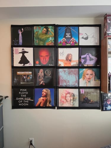 Customer photo review of 12" Vinyl Record Display Frame - LP Wall Storage