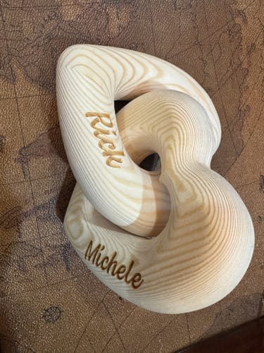 Customer photo review of Romantic Couple - Personalized Infinity Heart Sculpture
