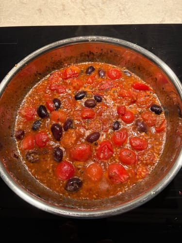 Customer photo review of Hand-Hammered Titanium Pan