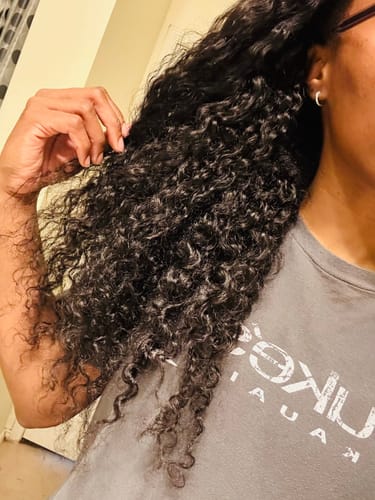Customer photo review of Burmese Curly Natural Black Hair Bundles 1/3/4Pcs | Hair Extensions