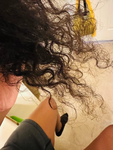 Customer photo review of Burmese Curly Natural Black Hair Bundles 1/3/4Pcs | Hair Extensions