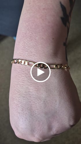Customer video review of Figaro 6MM Gold Plated Bracelet