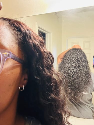 Customer photo review of Burmese Curly Natural Black Hair Bundles 1/3/4Pcs | Hair Extensions