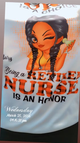 Customer photo review of Being A Nurse Is A Choice, Being A Retired Nurse Is An Honor - Personalized T-Shirt