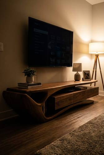 Customer photo review of Contemporary TV Stand For Living Room