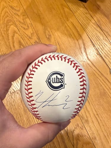 Customer photo review of Nico Hoerner Autograph Signing