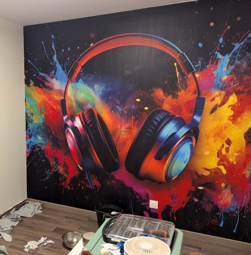 Customer photo review of Papier Peint Musique Explosion de Rythme