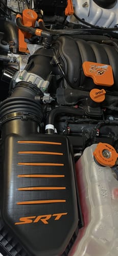 Customer photo review of SRT Airbox Lettering and Stripe Decals - Charger SRT Hellcat