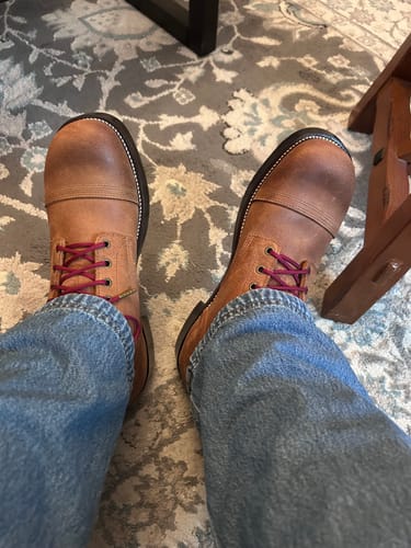 Customer photo review of Munson Paratroop Boots P01 - luosjiet®boots MTO - Tan Latigo Grain Cowhide Reverse