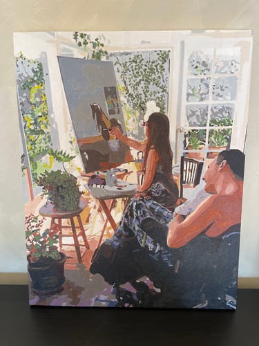 Customer photo review of Custom Paint By Numbers Kit