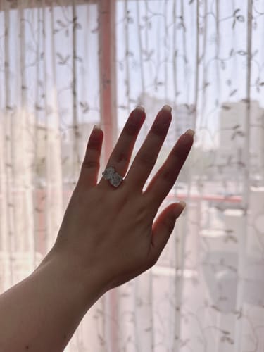 Customer photo review of Yasira Moissanite Ring