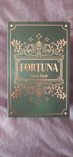 Customer photo review of Fortuna Tarot Deck Emerald Anima