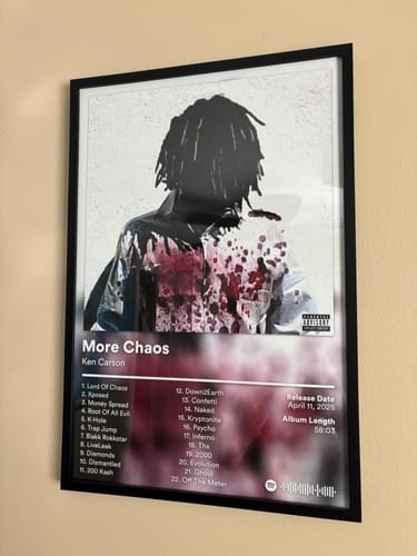 Customer photo review of Ken Carson Album Posters