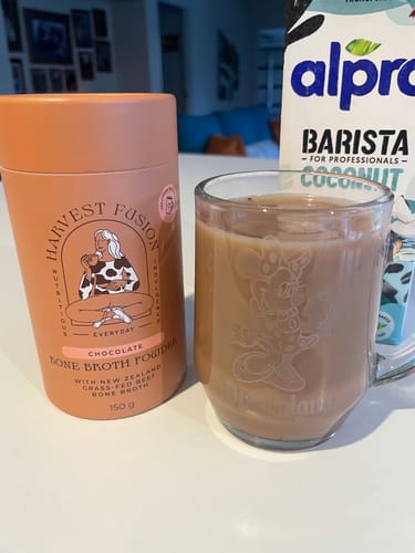 Customer photo review of Chocolate Bone Broth Powder