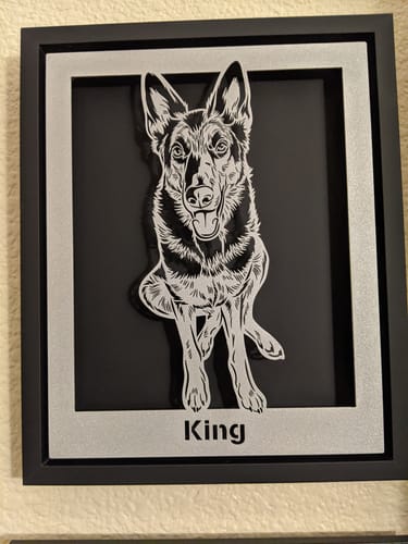 Customer photo review of Custom Pet Metal Portrait