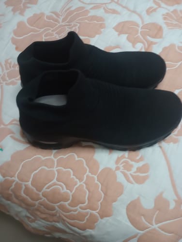 Customer photo review of STQ Womens Slip on Walking Shoes Breathable Non Slip Work Shoes Comfortable Air Cushion Orthopedic Sneakers with Arch Support