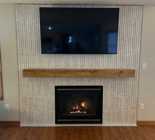 Customer photo review of Rustic Mantels