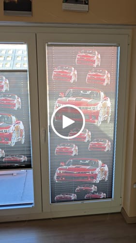 Customer video review of Plissee mit Motiv nach Maß: Eigenes Foto hochladen oder aus Millionen Bildern wählen