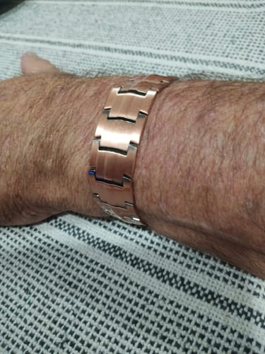Customer photo review of Strongest Copper Magnetic Bracelet For Men - Newest Design