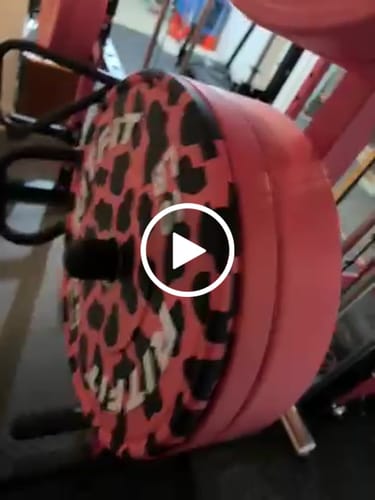 Customer video review of RitFit Pink leopard print bumper plates Olympic 2-Inch Rubber