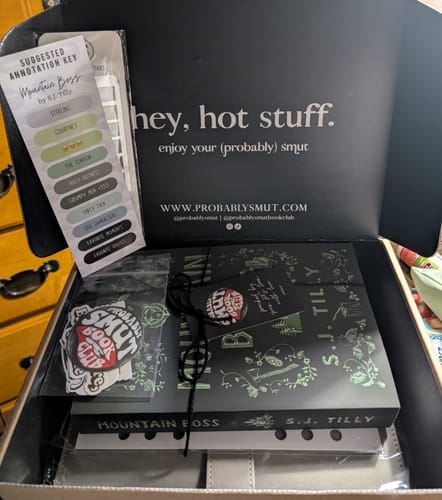 Customer photo review of probably smut book club subscription