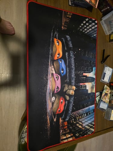 Customer photo review of Custom Playmat With Clear Card Zones