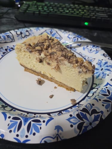 Customer photo review of Salted Caramel Cheesecake
