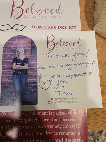 Customer photo review of Ultimate Cheesecake Sampler