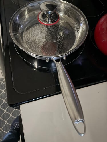 Customer photo review of Hand-Hammered Titanium Pan