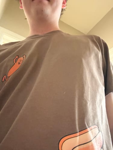 Customer photo review of Hotdog Dive — Premium Tee