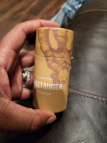 Customer photo review of Sweet Ginger Vapor Rub Stick