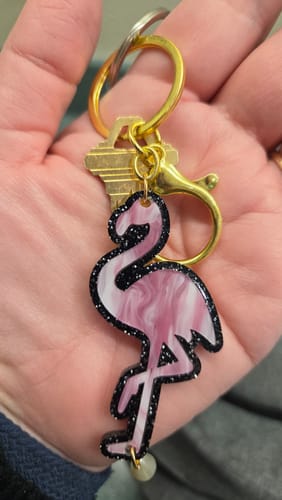 Customer photo review of Flamingo Bag Charm Sample