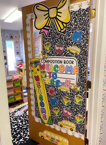 Customer photo review of Bright Rainbow Welcome Statement Piece | School Days