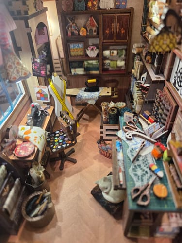 Customer photo review of Sewing Room DIY Wooden Book Nook Shelf Insert