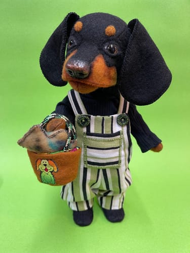 Customer photo review of Dachshund Art Doll PDF Pattern Approx 35cm Standing