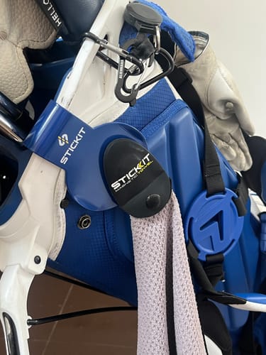 Customer photo review of STICKIT Golf Bag Metal Landing Pad