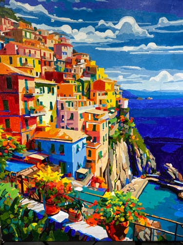 Customer photo review of Mediterranean-Paint By Numbers