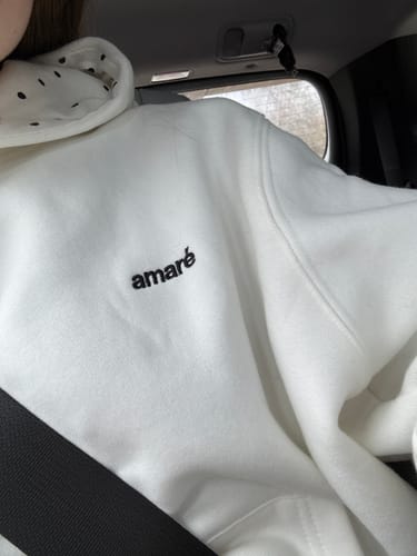 Customer photo review of POLKA DOT HOODIE (WHITE) PRE-ORDER