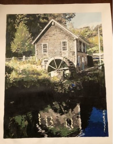 Customer photo review of Custom Paint By Numbers - Turn Trip Memory into Art