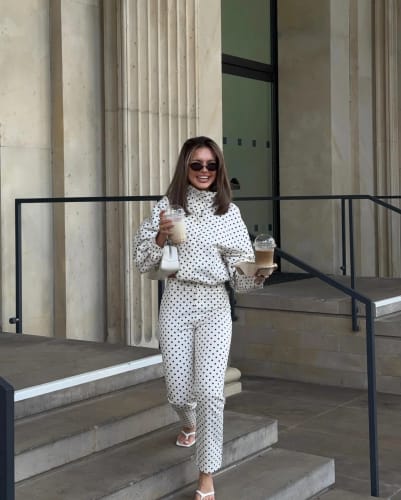 Customer photo review of Donna Polka Dot Co-Ord Set