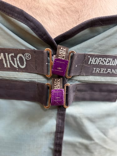 Customer photo review of Hay Chix® Buckle Safety Covers