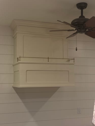 Customer photo review of Victorian Brass Gallery Rail - Antique Brass