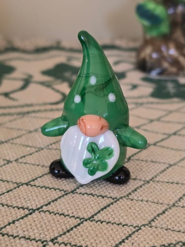Customer photo review of Glass Lucky Gnome